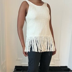 Zara Cream Jacquard Top